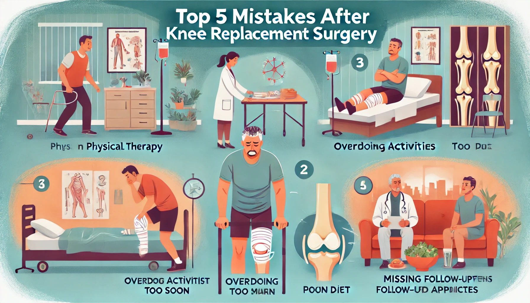 top 5 mistakes after knee replacement